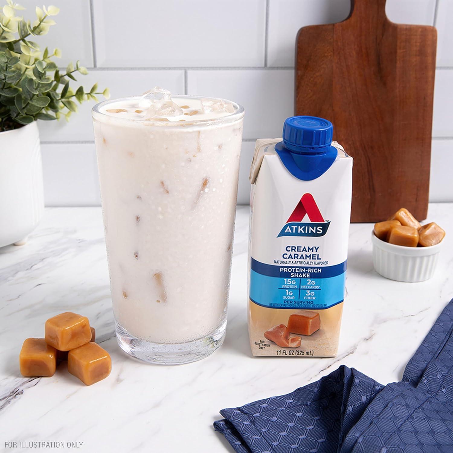 image:imageAtkins Atkins Energy Shake Creamy Caramel 4 Count Pack of 31 Fl Oz Pack of 24