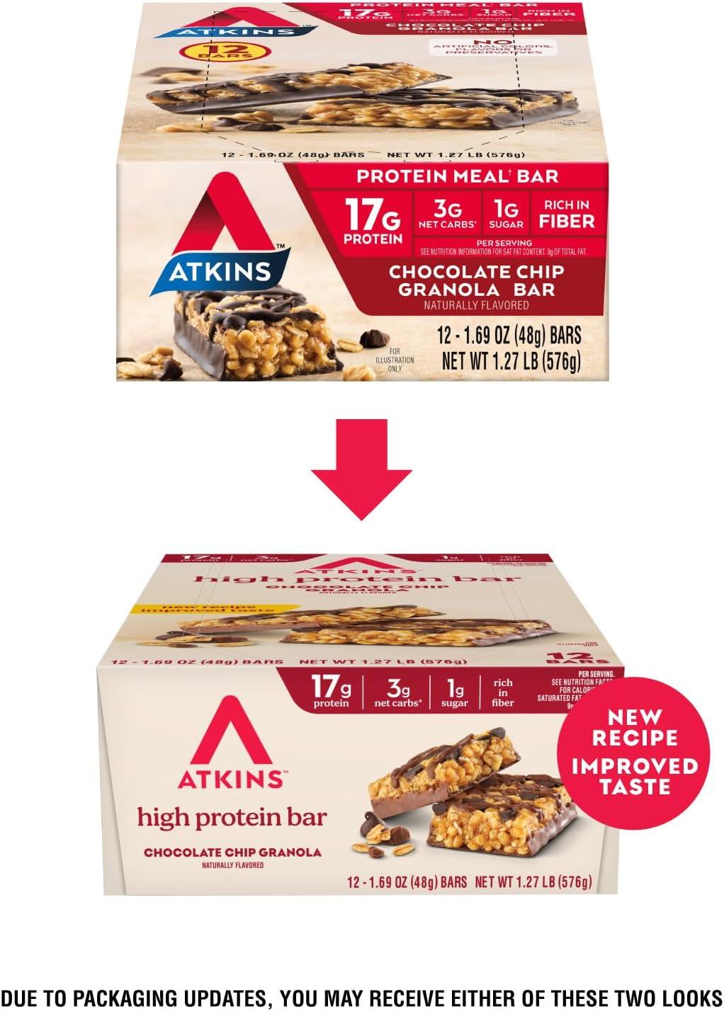 image:imageAtkins Blueberry Greek Yogurt amp Strawberry Shortcake High Protein Bar High Fiber Keto Friendly 12 Count 6 Bars Each FlavorSnack Food Bar