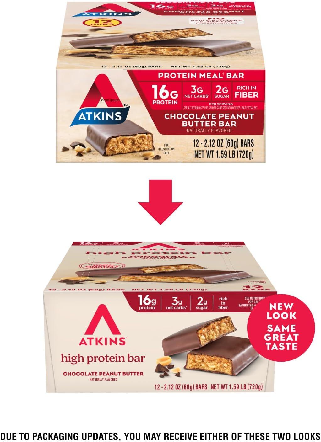 image:imageAtkins Blueberry Greek Yogurt amp Strawberry Shortcake High Protein Bar High Fiber Keto Friendly 12 Count 6 Bars Each FlavorSnack Food Bar