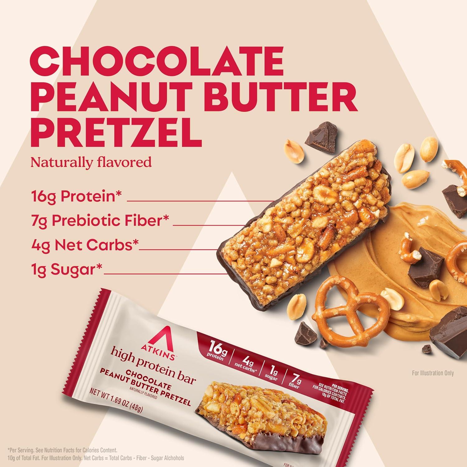 image:imageAtkins Blueberry Greek Yogurt amp Strawberry Shortcake High Protein Bar High Fiber Keto Friendly 12 Count 6 Bars Each FlavorSnack Food Bar