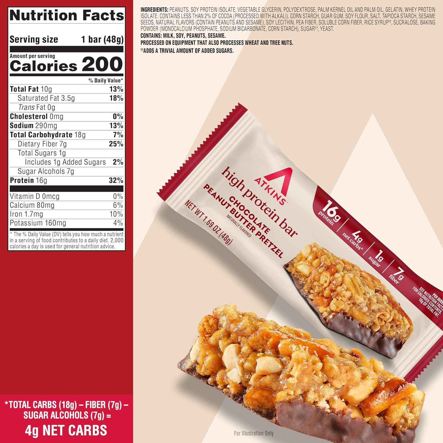 image:imageAtkins Blueberry Greek Yogurt amp Strawberry Shortcake High Protein Bar High Fiber Keto Friendly 12 Count 6 Bars Each FlavorSnack Food Bar