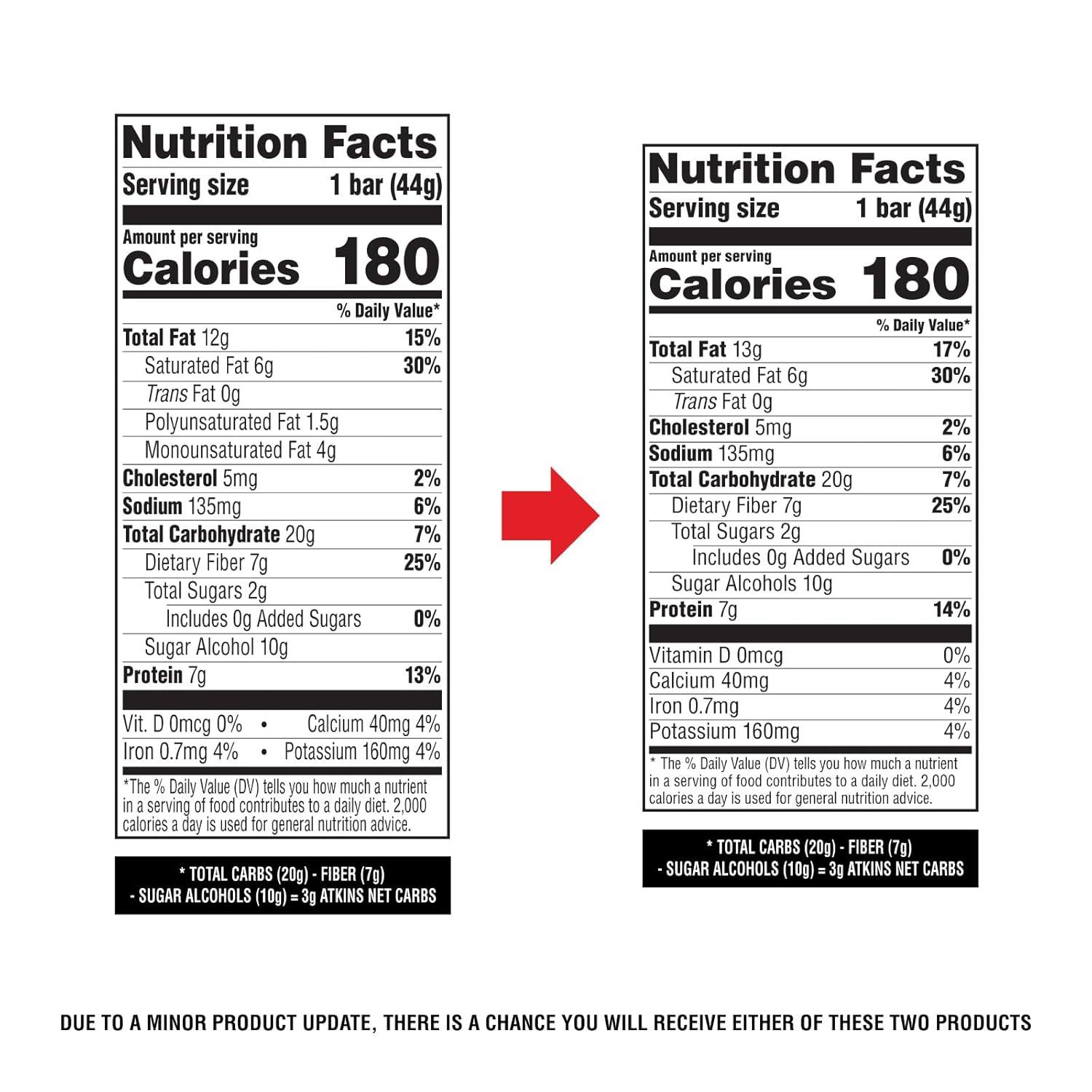 image:imageAtkins Caramel Chocolate Nut Roll Snack Bar Protein Snack 7g Protein 2g Sugar High Fiber Snack 16 CountCaramel Chocolate Nut Roll