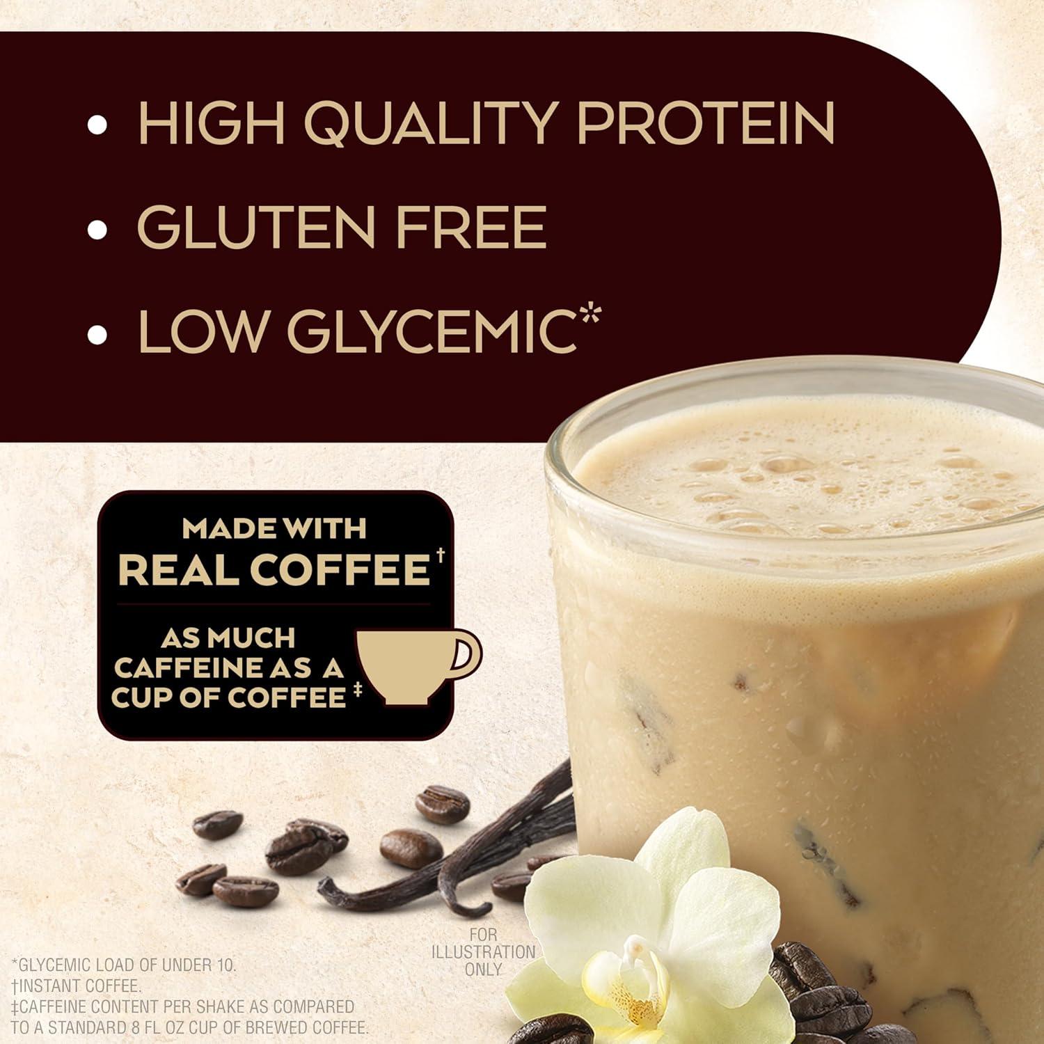 image:imageAtkins Chai Tea Latte Flavored Protein Shake High Protein Shake Low Glycemic Low Carb Low Sugar Keto Friendly Gluten Free Ready to Drink Protein Shake 12 count 3 sets of 4Vanilla Latte
