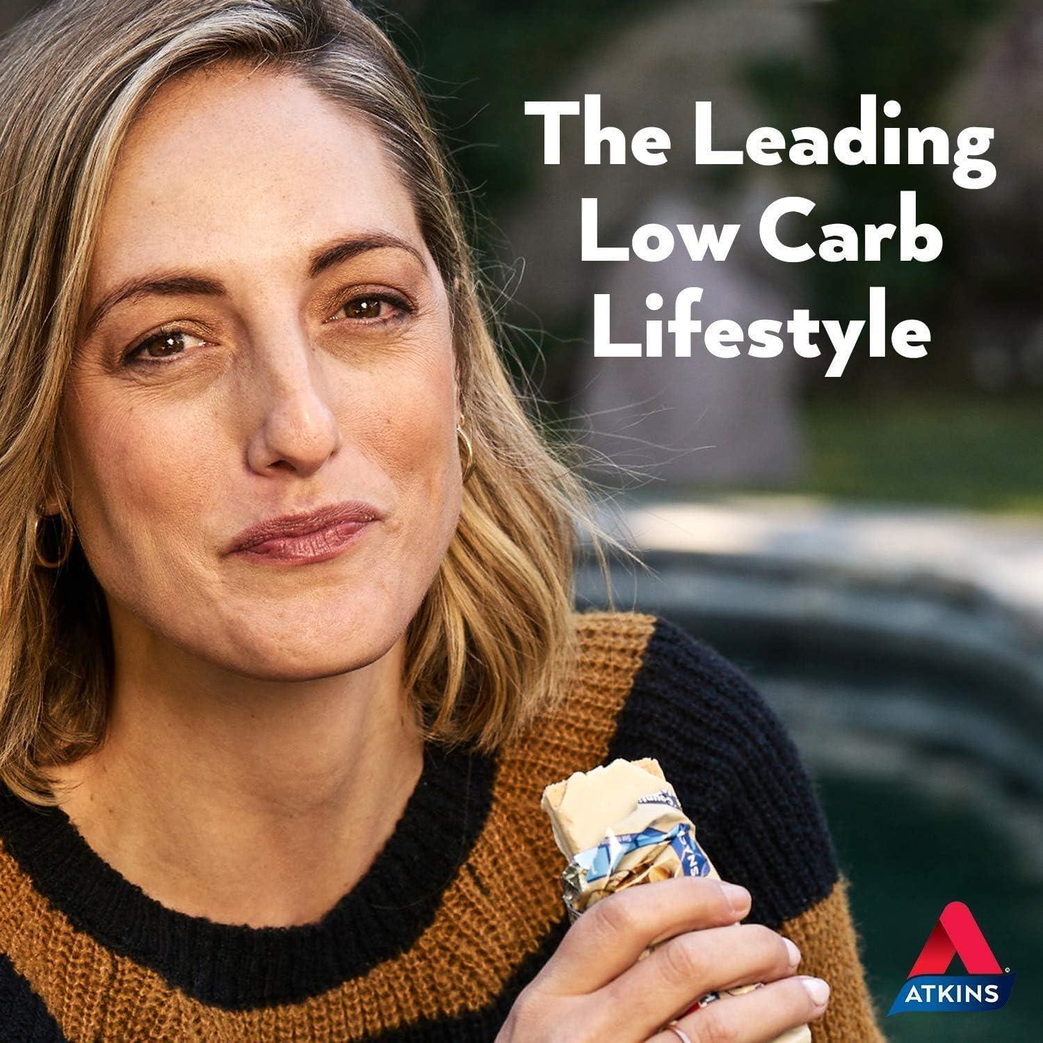 image:imageAtkins Chocolate Almond Caramel High Protein Bars Keto Snacks 15g Protein 3g Net Carbs 1g Sugar Gluten Free Protein Bars High Fiber Snacks Low Sugar 4 Count Pack of 6Smores