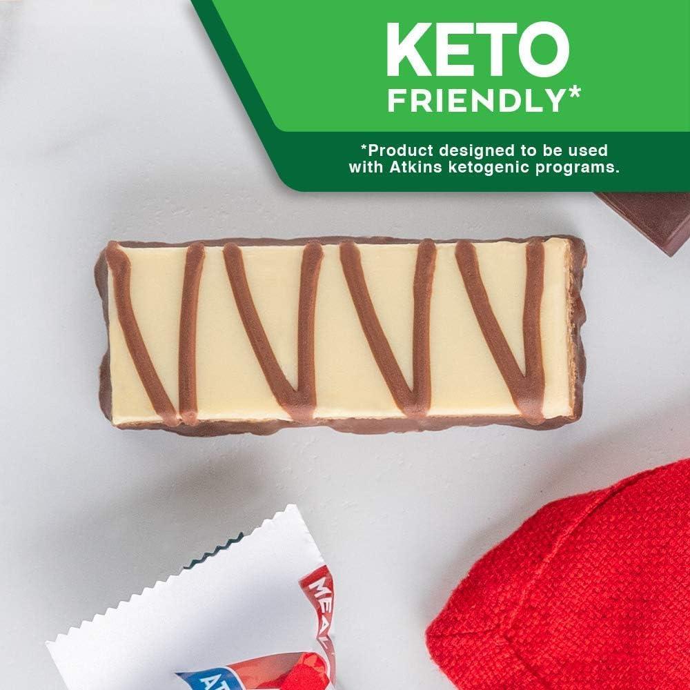 image:imageAtkins Chocolate Almond Caramel High Protein Bars Keto Snacks 15g Protein 3g Net Carbs 1g Sugar Gluten Free Protein Bars High Fiber Snacks Low Sugar 4 Count Pack of 6Smores