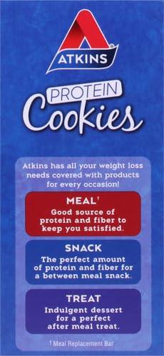 image:imageAtkins Chocolate Chip Protein Cookie Protein Dessert Rich in Fiber 3g Net Carb 1g Sugar Keto Friendly 4 CountChocolate Chip