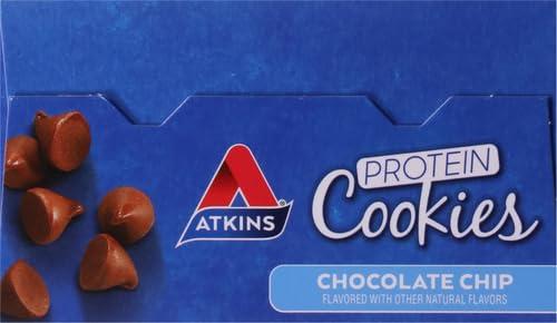 image:imageAtkins Chocolate Chip Protein Cookie Protein Dessert Rich in Fiber 3g Net Carb 1g Sugar Keto Friendly 4 CountChocolate Chip