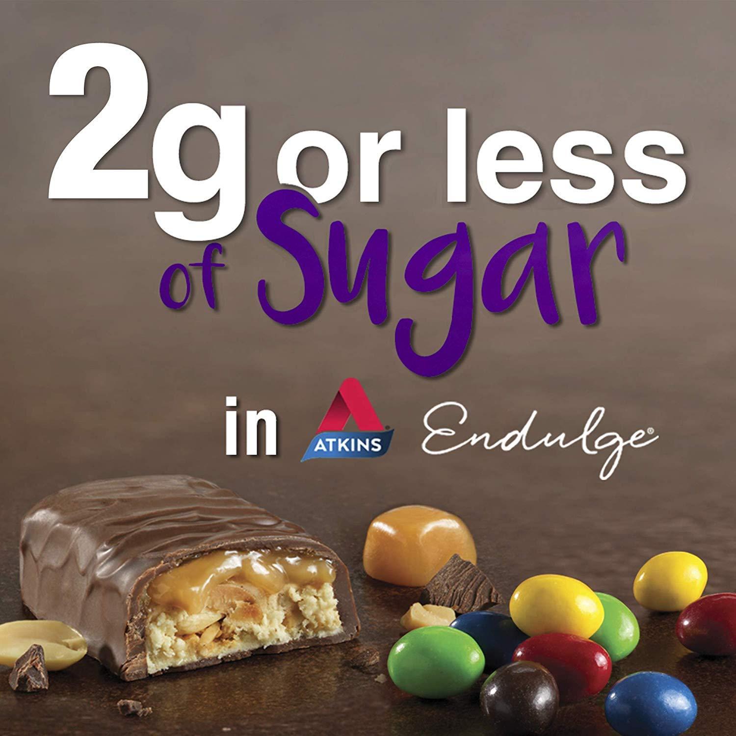 image:imageAtkins Endulge Caramel Nut Chew Bar Low Sugar Snack Dessert Bar High Fiber Bar 1g Sugar 10 Count10 Count Pack of 6
