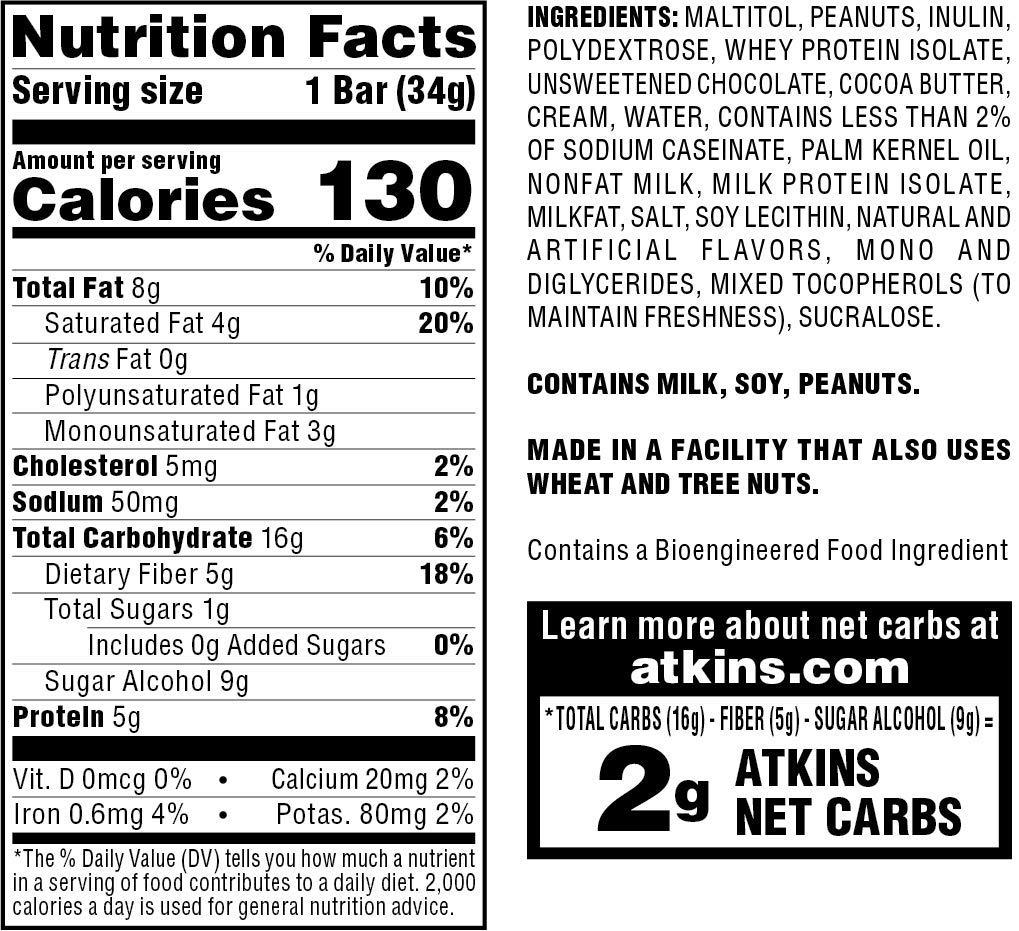 image:imageAtkins Endulge Caramel Nut Chew Bar Low Sugar Snack Dessert Bar High Fiber Bar 1g Sugar 10 Count10 Count Pack of 6