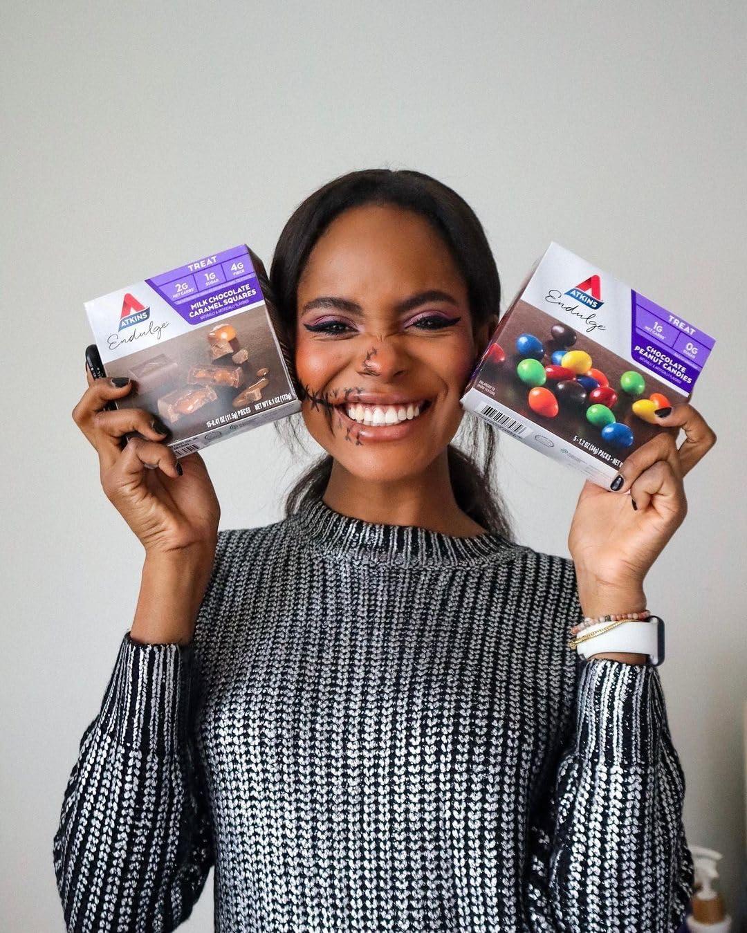 image:imageAtkins Endulge Treat Peanut Butter Candies 2g Net Carbs 2g Sugar Creamy Peanut Butter Filling Low Carb Low Sugar 4 Packs 5 Count EachChocolate Peanut Candies