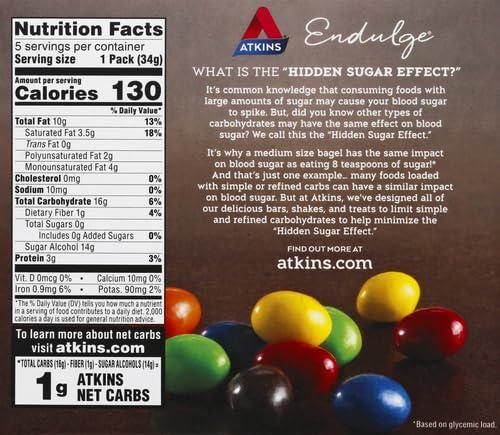 image:imageAtkins Endulge Treat Peanut Butter Candies 2g Net Carbs 2g Sugar Creamy Peanut Butter Filling Low Carb Low Sugar 4 Packs 5 Count EachChocolate Peanut Candies