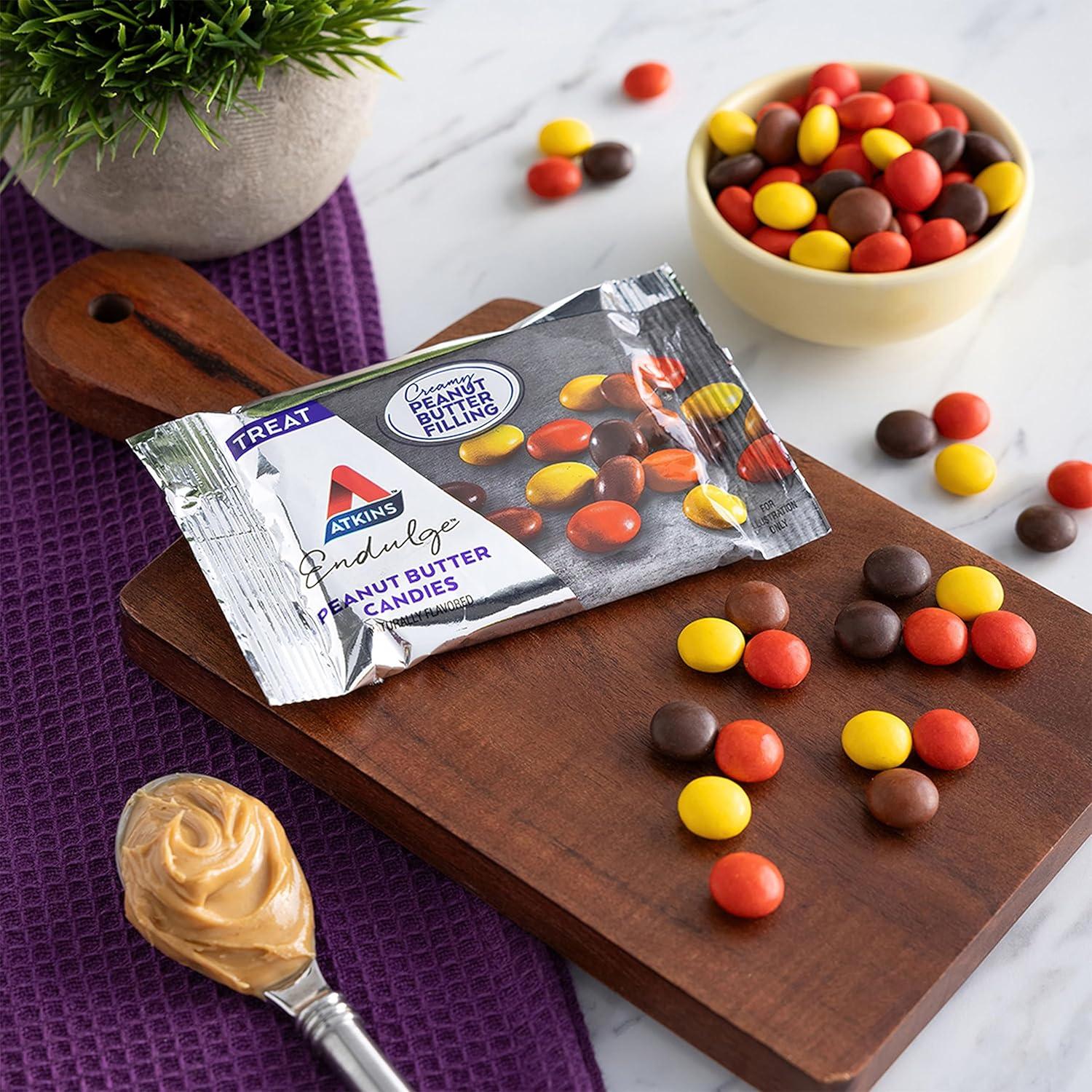 image:imageAtkins Endulge Treat Peanut Butter Candies 2g Net Carbs 2g Sugar Creamy Peanut Butter Filling Low Carb Low Sugar 4 Packs 5 Count EachPeanut Butter Candies