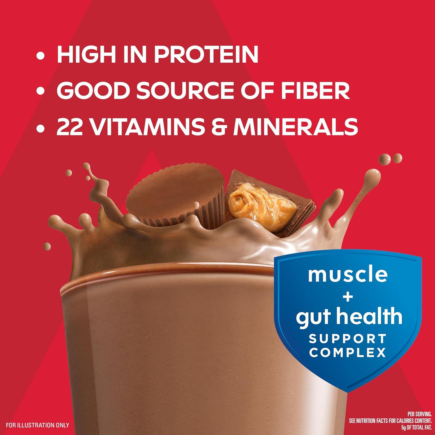 image:imageAtkins Strong High Protein Shake Chocolate Peanut Butter Flavor 30g Protein GLP1 Support Low Carb and Low Sugar Shake Keto Friendly Gluten Free Muscle and Gut Health Support 12 CountChocolate Peanut Butter