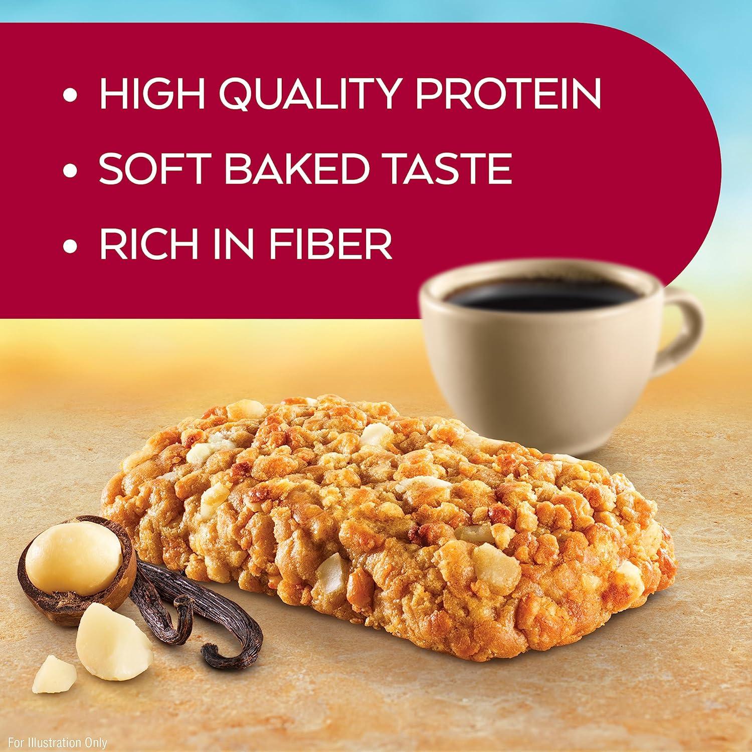 image:imageAtkins Vanilla Macadamia Nut Flavored Soft Baked Energy Bars High in Protein Low Sugar High Fiber Snack Protein Snack 4 Packs 4 Bars EachVanilla Macadamia Nut