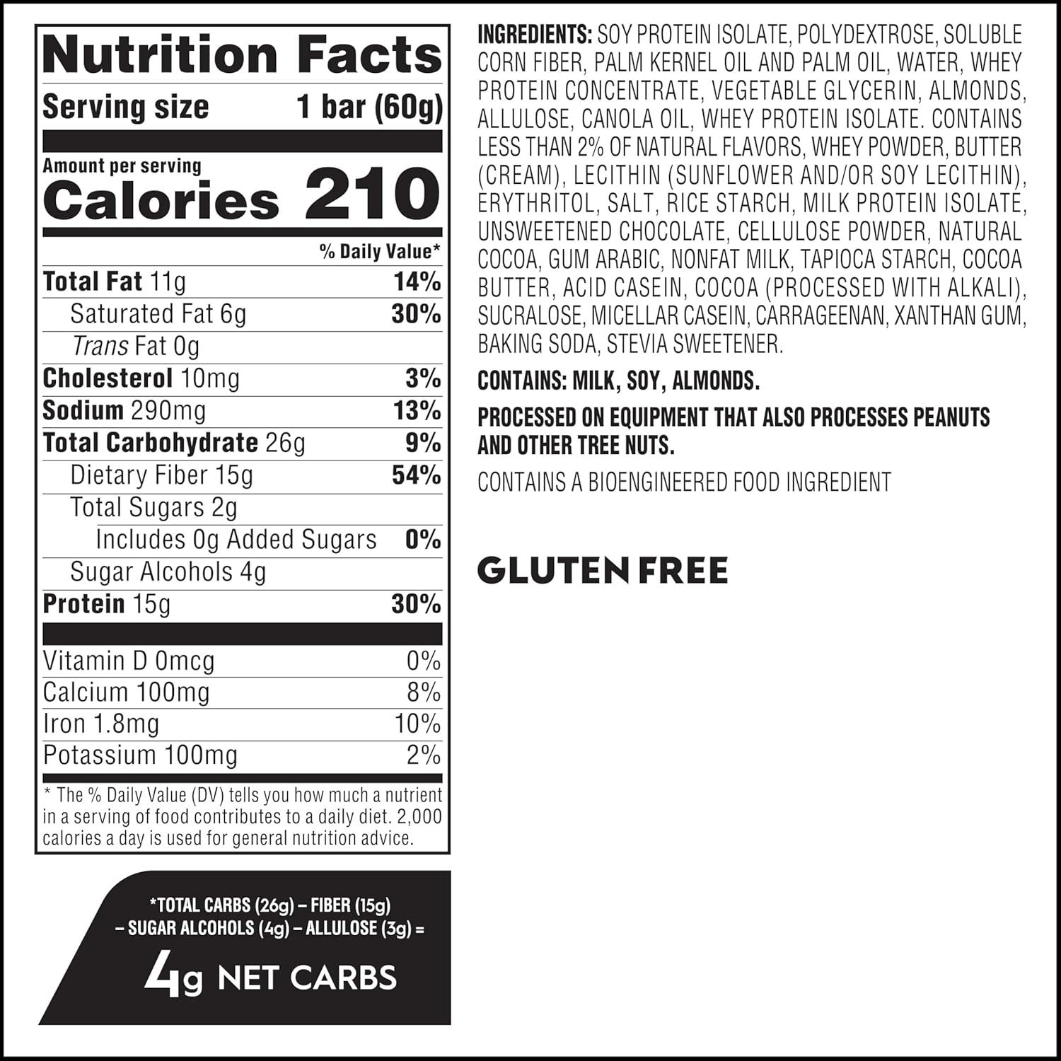 image:imageNew Atkins High Protein Bars Brownie Delight Flavor 15g of Protein 4g Net Carbs 4 Count Pack of 3Cookie Fusion
