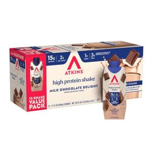 image:imageAtkins Dark Chocolate Royale Protein Shake High Protein Shakes Low Glycemic Low Carb and Low Sugar Chocolate Flavored Protein Shakes Keto Friendly 12 CountChocolate