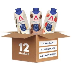 image:imageAtkins Dark Chocolate Royale Protein Shake High Protein Shakes Low Glycemic Low Carb and Low Sugar Chocolate Flavored Protein Shakes Keto Friendly 12 CountStrawberry  Milk Chocolate  Vanilla