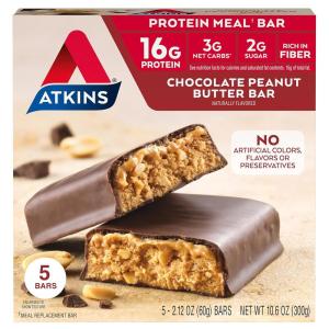 image:imageAtkins Endulge Caramel Nut Chew Bar Dessert Favorite 1g Sugar Good Source of Fiber 5 CountChocolate Peanut Butter