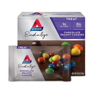 image:imageAtkins Endulge Treat Peanut Butter Candies 2g Net Carbs 2g Sugar Creamy Peanut Butter Filling Low Carb Low Sugar 4 Packs 5 Count EachChocolate Peanut Candies