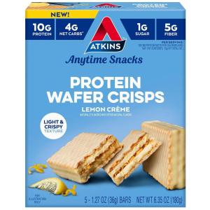 image:imageAtkins Peanutty Overload Snack Bar Protein Snack High in Fiber 2g Sugar 5 CountLemon Crme